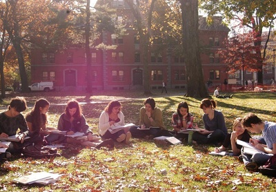 Studying in the Yard Studying in the Yard