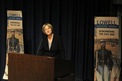 President Faust at Boston Public Library President Faust at Boston Public Library