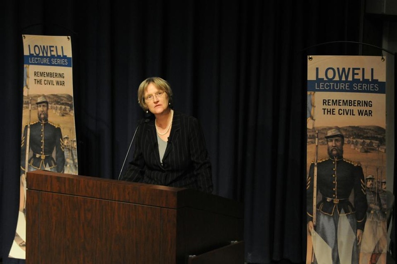 President Faust at Boston Public Library President Faust at Boston Public Library