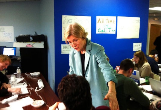 Elizabeth Warren Visits Staff