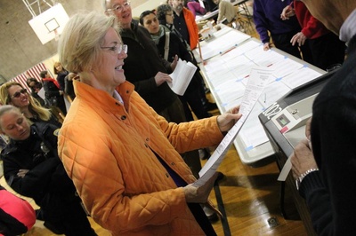 Warren at the Polls Warren at the Polls