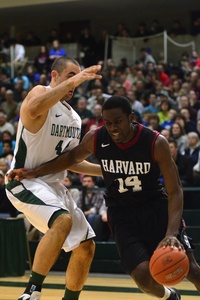 Co-captain Steve Moundou-Missi drives to the hoop. Co-captain Steve Moundou-Missi drives to the hoop.